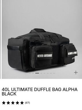 Alpha 40L Ultimate Duffle Bag - Never Average (Black)